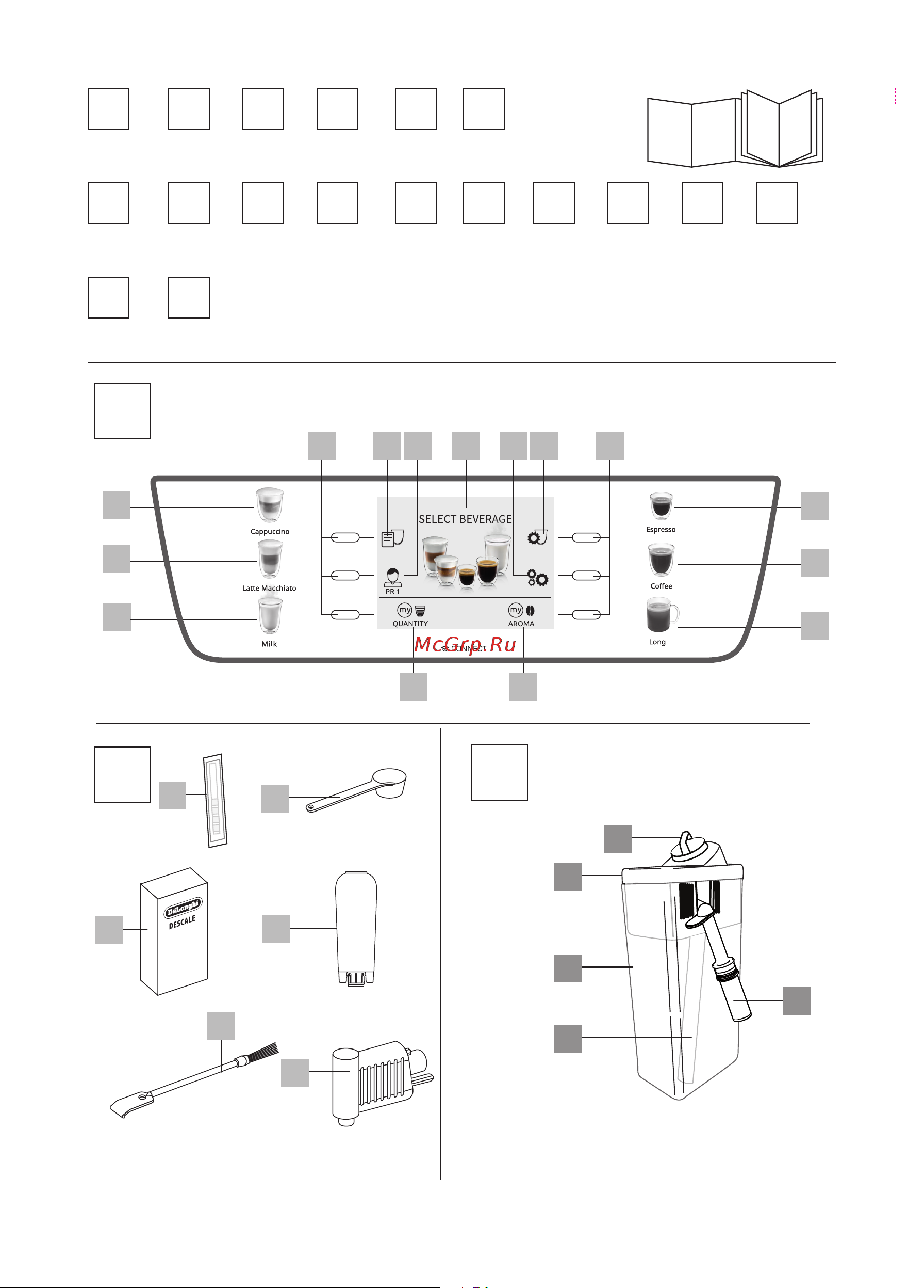 Delonghi ECAM550.65.SB Руководство по эксплуатации онлайн [3/401] 562917