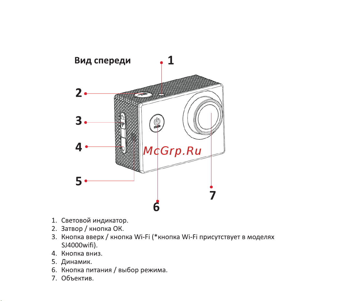 SJCAM SJ4000 Руководство по эксплуатации онлайн [6/15] 311157