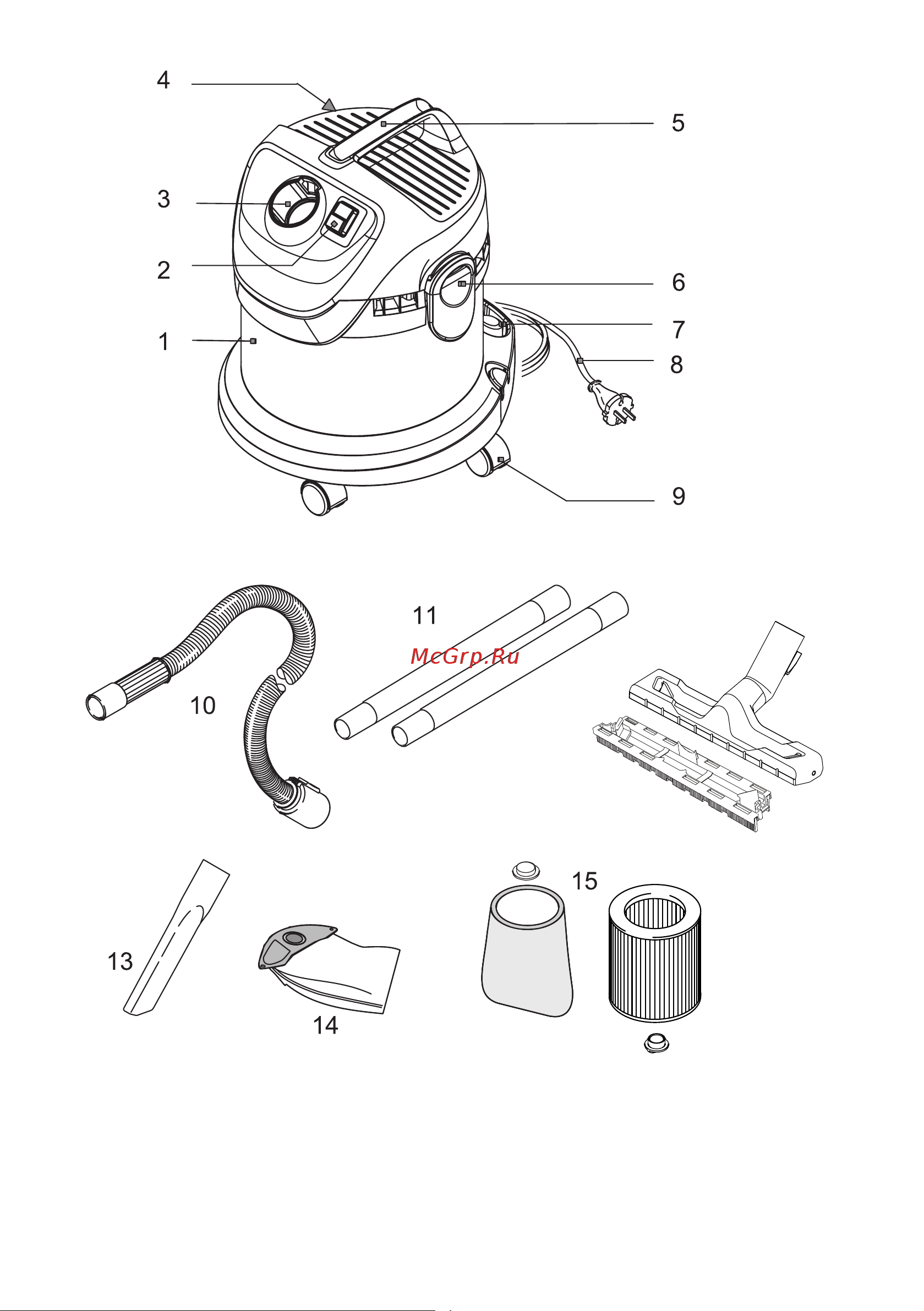 Karcher WD 2 Cartridge Filter Kit Руководство по эксплуатации онлайн [2/94] 347358