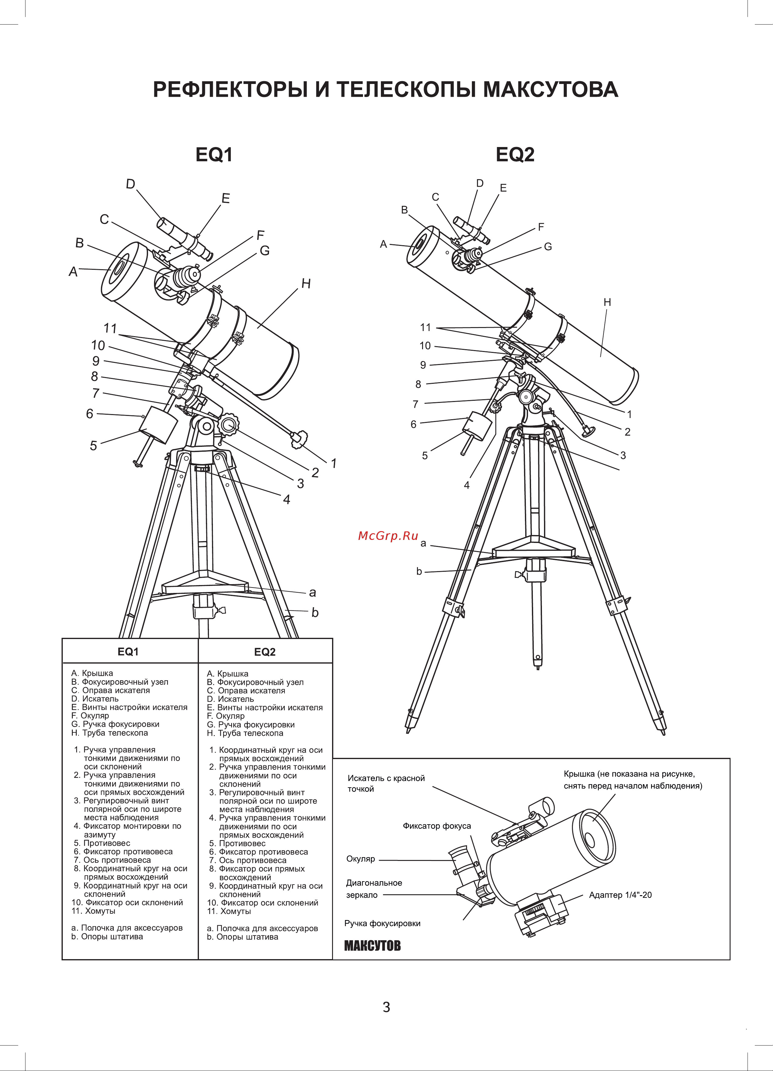 Sky-Watcher bk 705az3 Руководство по эксплуатации онлайн [3/18] 164907