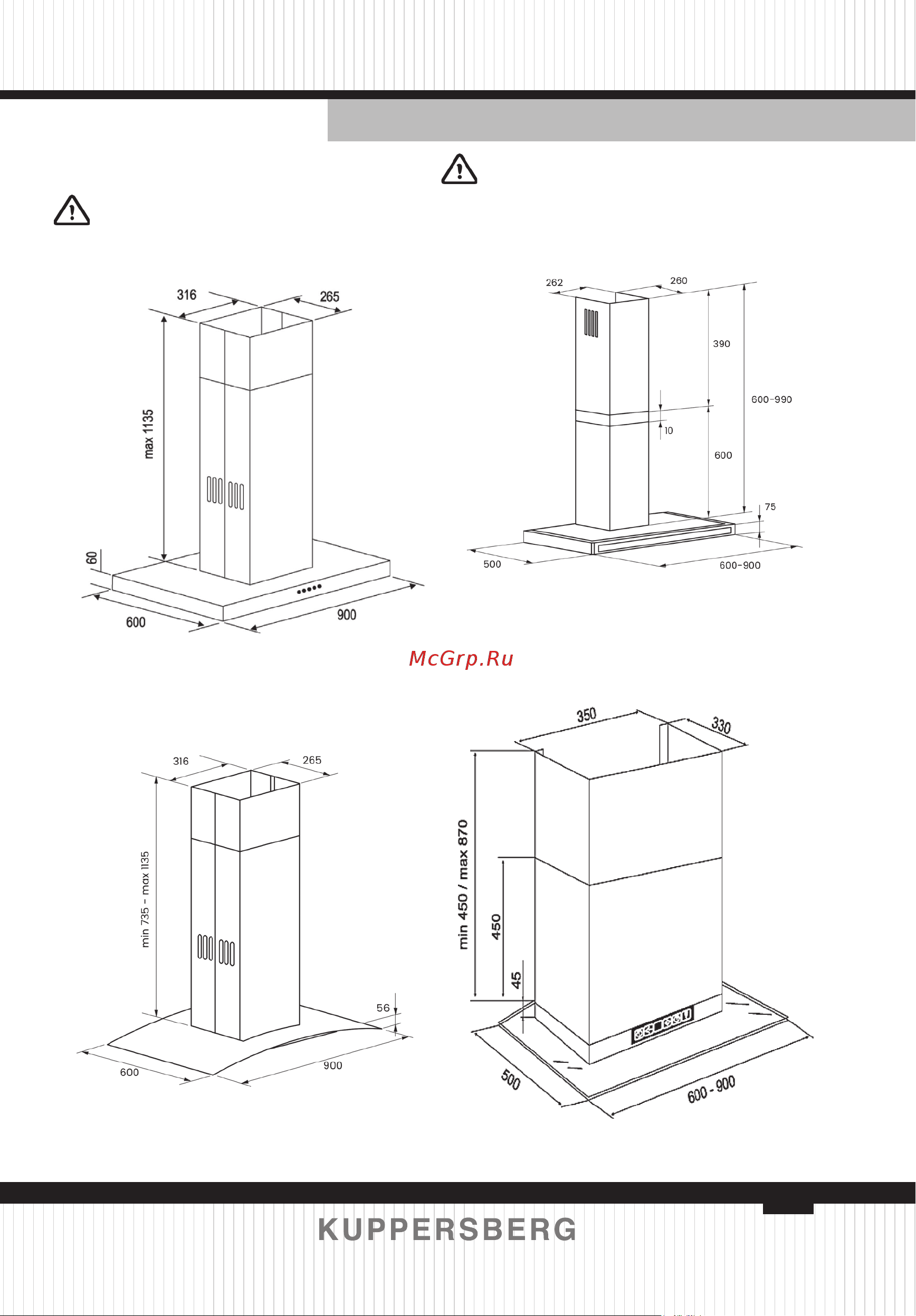 Kuppersberg KAMINOX 60 X 4HPB Руководство по эксплуатации онлайн [9/20] 63857
