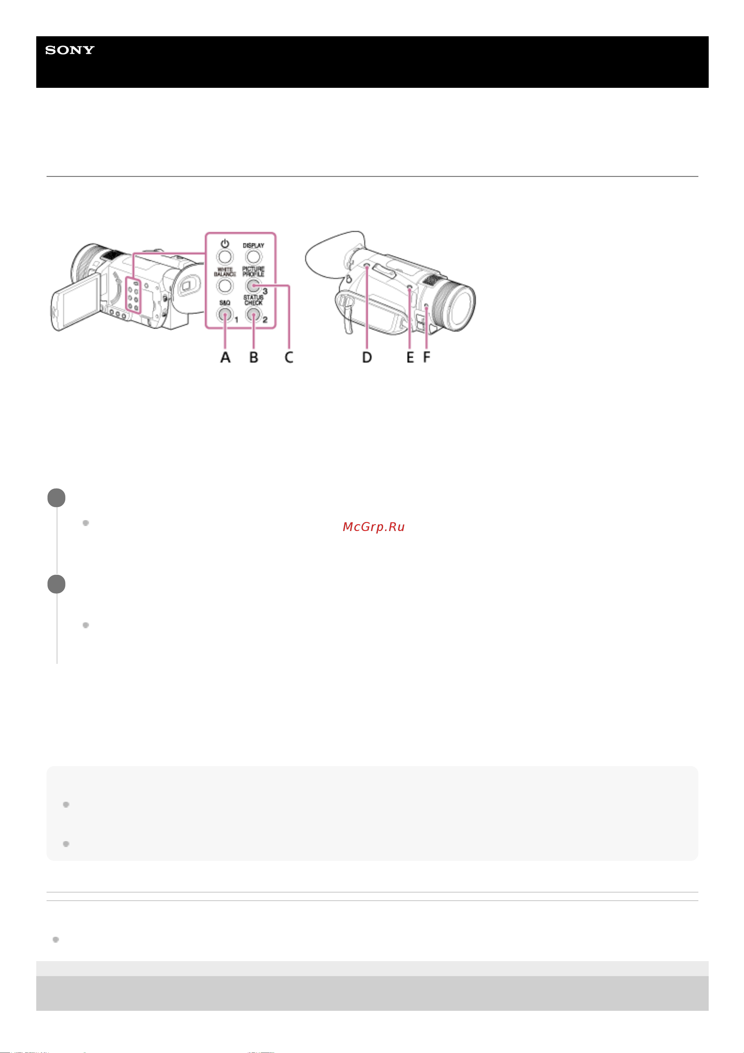 Sony FDR-AX700 Руководство по эксплуатации онлайн [102/307] 345350