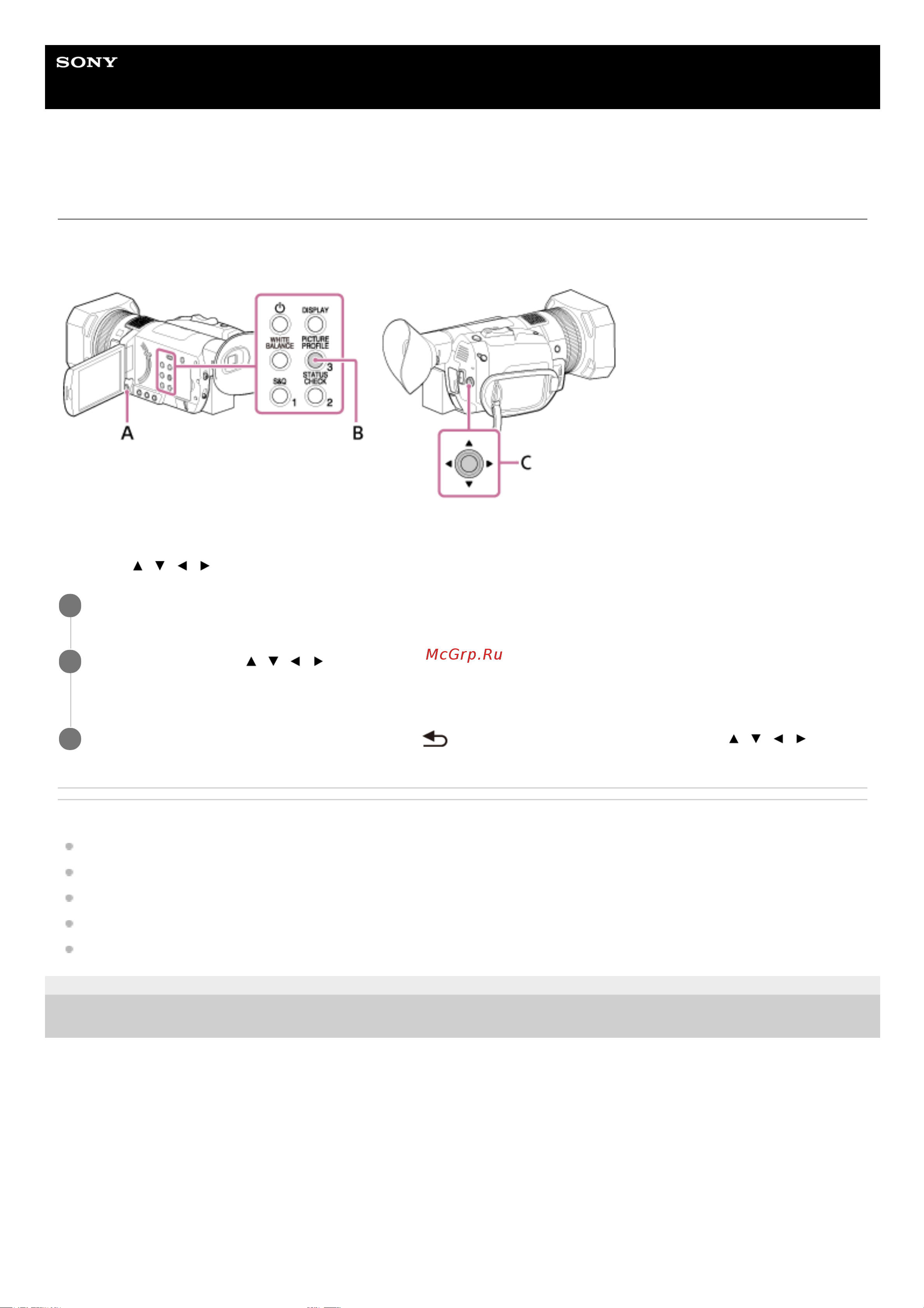 Sony FDR-AX700 Руководство по эксплуатации онлайн [92/307] 345350