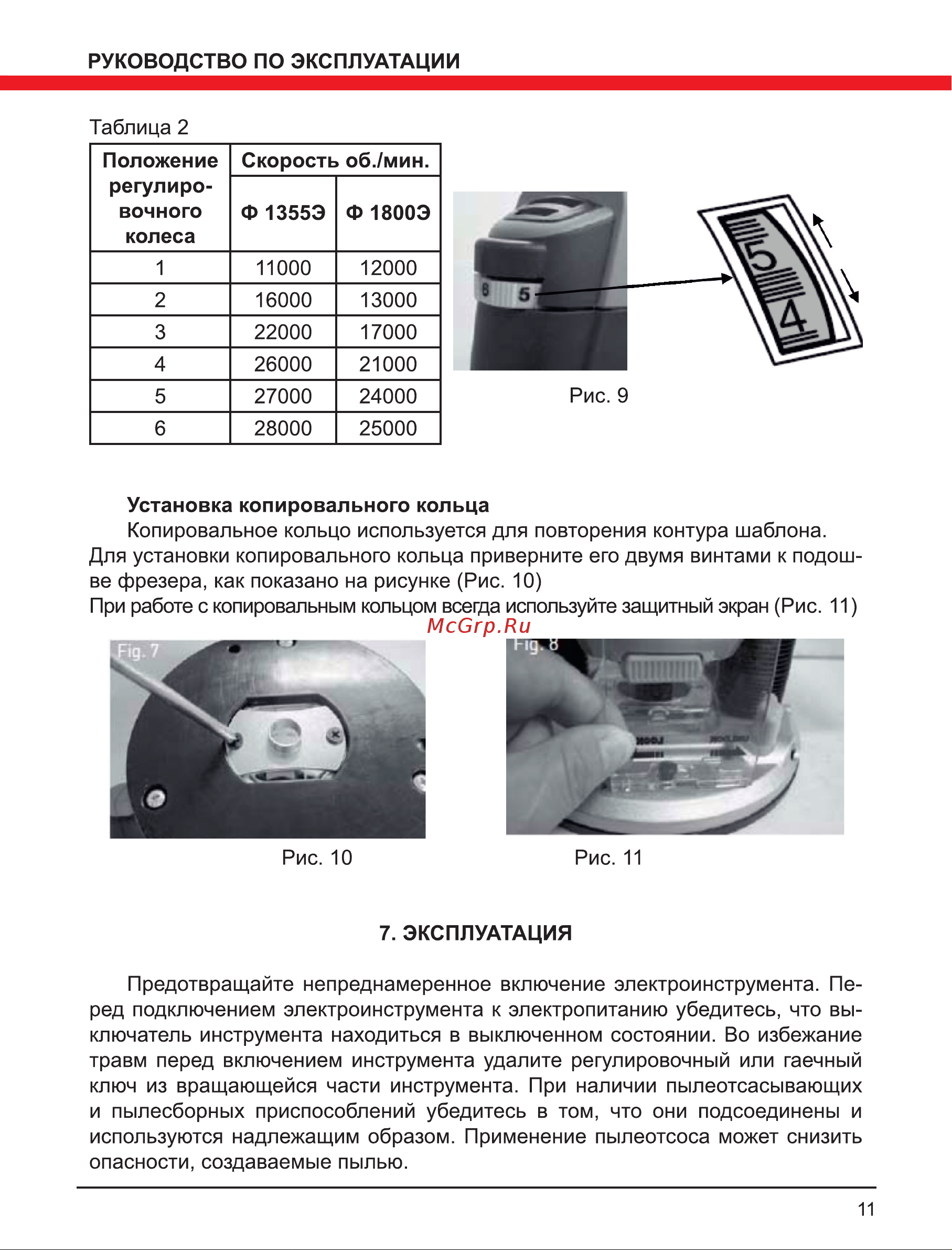 Elitech Ф 1800Э Руководство по эксплуатации онлайн [11/16] 188194
