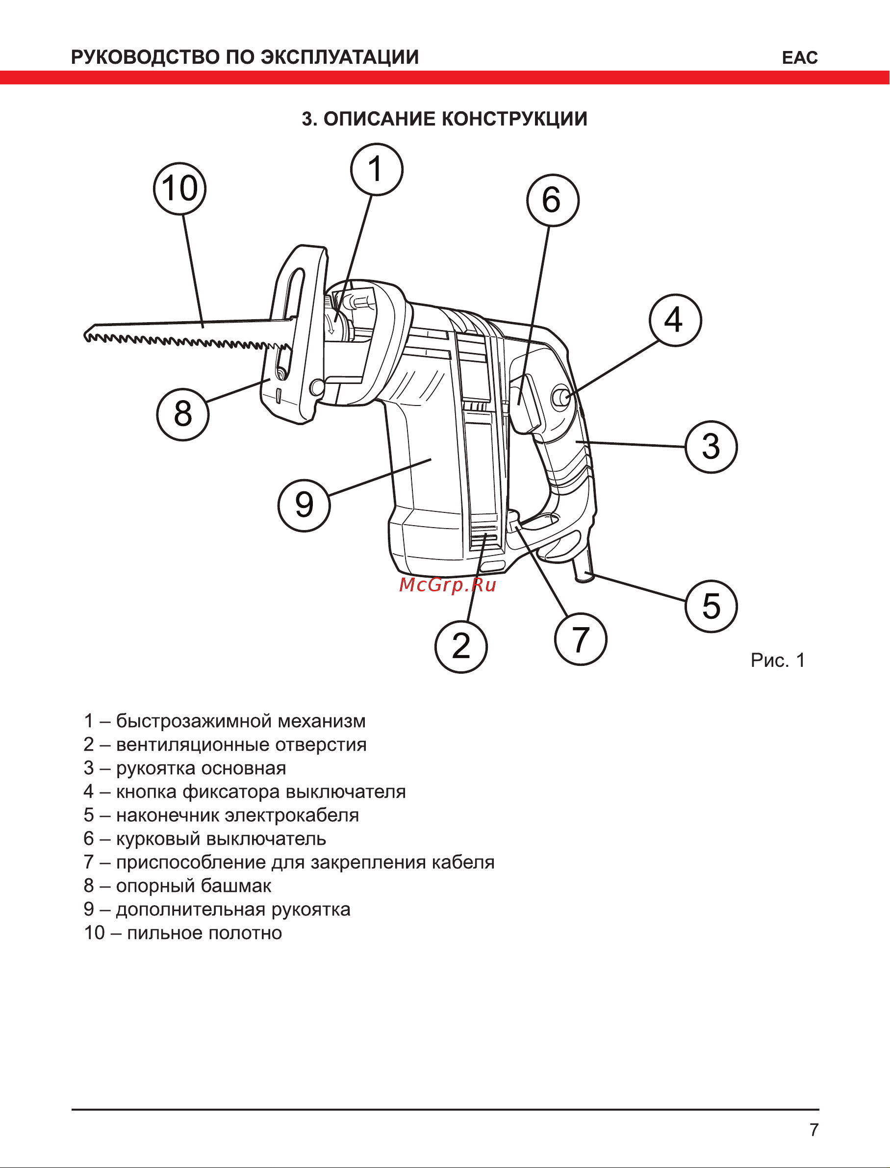 Elitech ПС 500 Руководство по эксплуатации онлайн [7/16] 188191