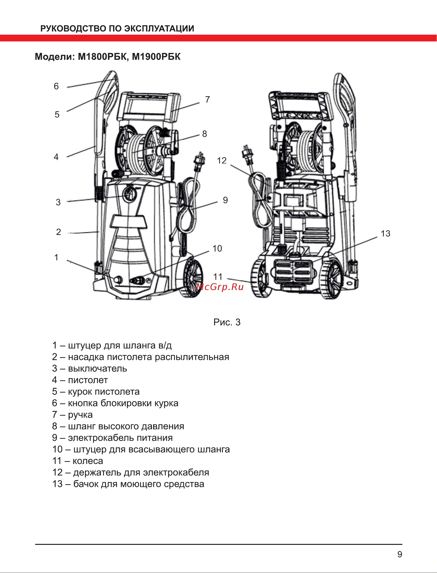 Elitech м 2000рбк Руководство по эксплуатации онлайн [9/20] 191946