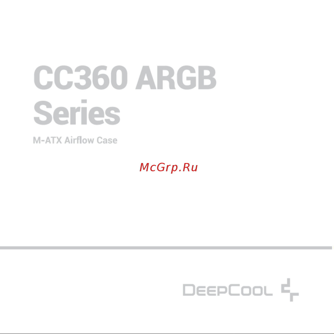 Deepcool CC360 ARGB Инструкция по эксплуатации онлайн