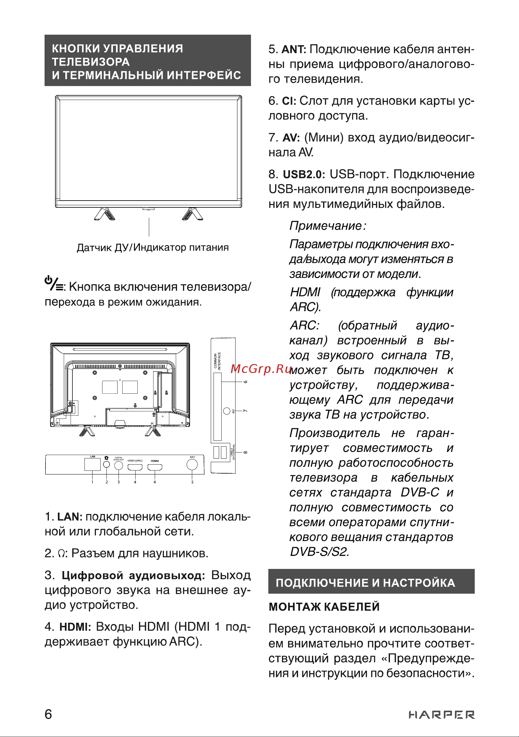 Harper 24R490TS Руководство по эксплуатации онлайн [6/40] 539996