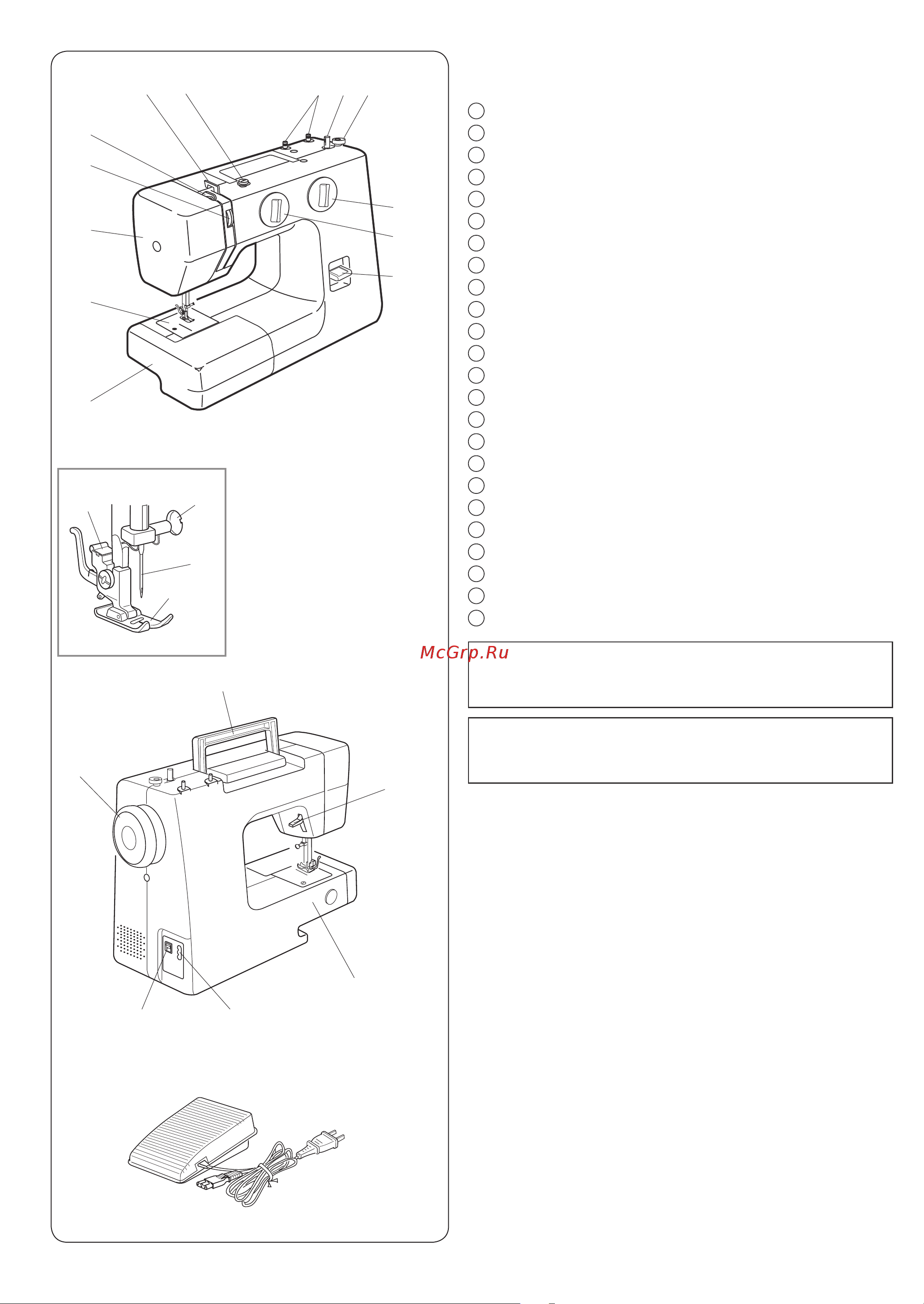 Janome MX 55 Руководство по эксплуатации онлайн [8/56] 734289