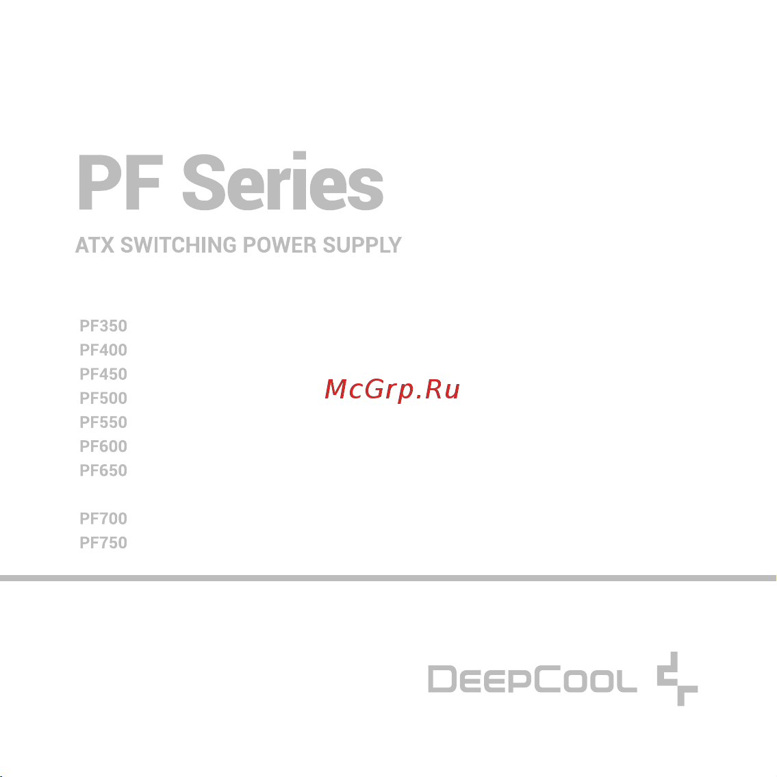 Deepcool PF600 Инструкция по эксплуатации онлайн