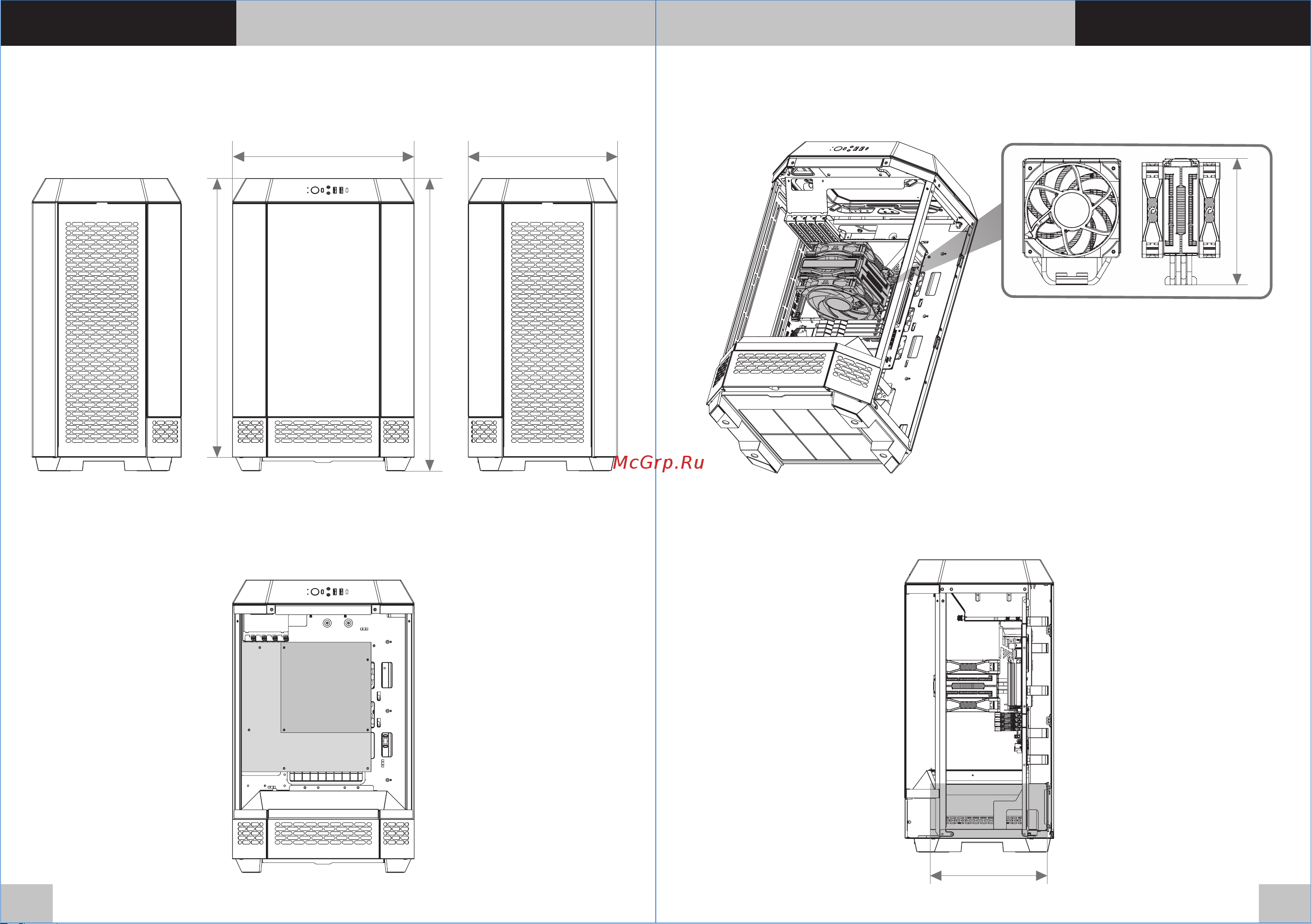 Thermaltake The Tower 300 Gravel Sand (CA-1Y4-00SGWN-00) Инструкция по эксплуатации онлайн [4/10] 902129