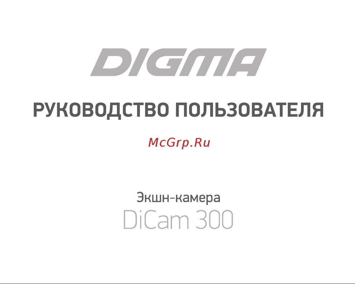 Digma DiCam 300 серая Руководство пользователя онлайн