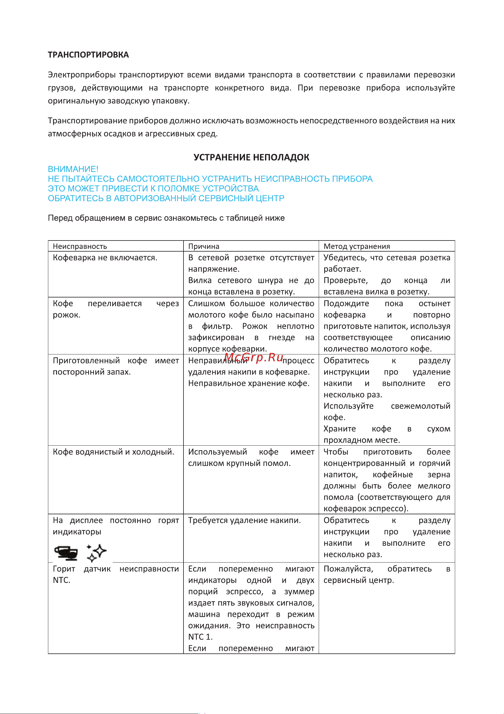 Korting KCM 1005 T Arte Инструкция по эксплуатации онлайн [13/20] 904242