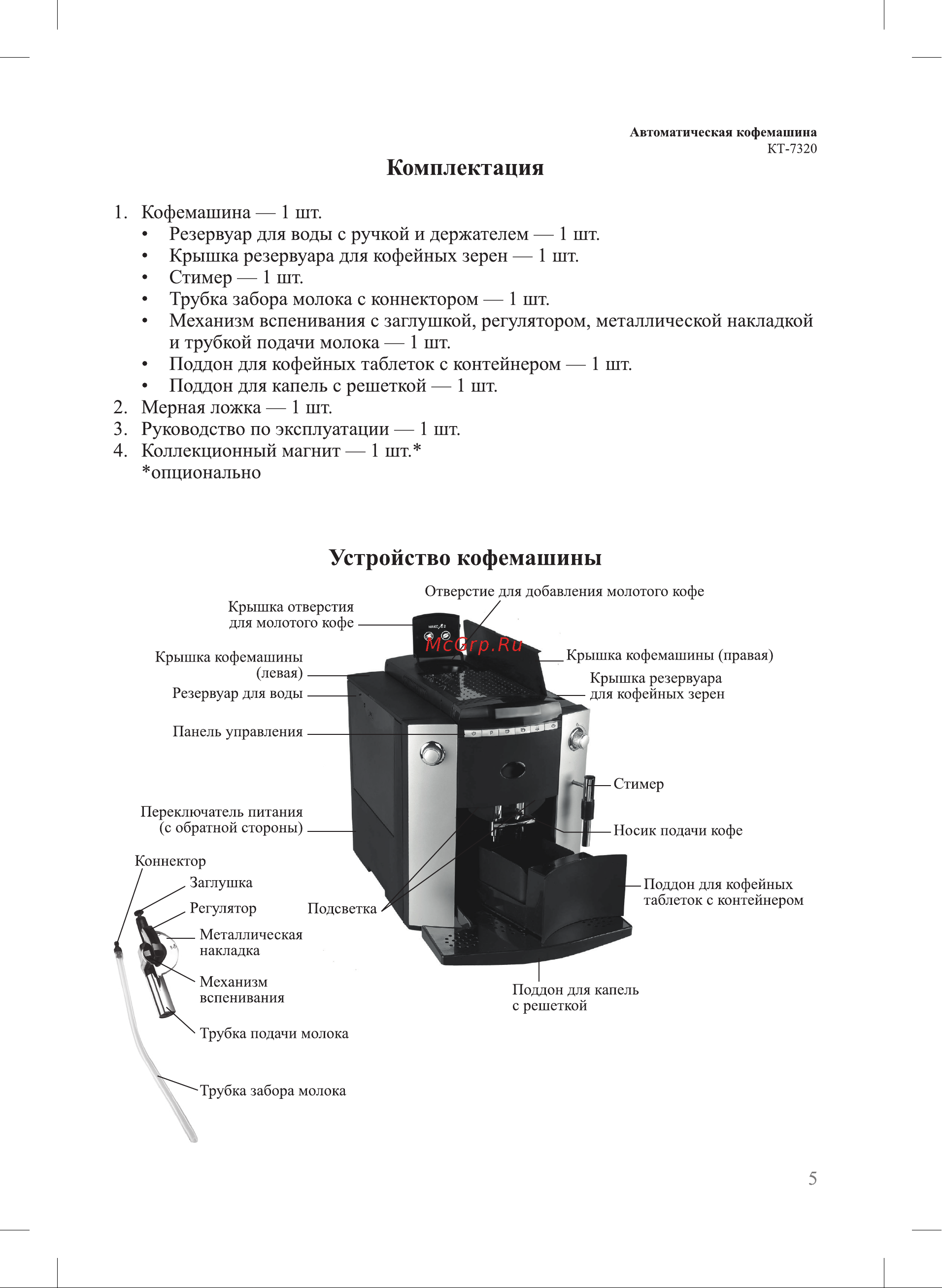 Kitfort KT-7320 Инструкция по эксплуатации онлайн [5/24] 905184