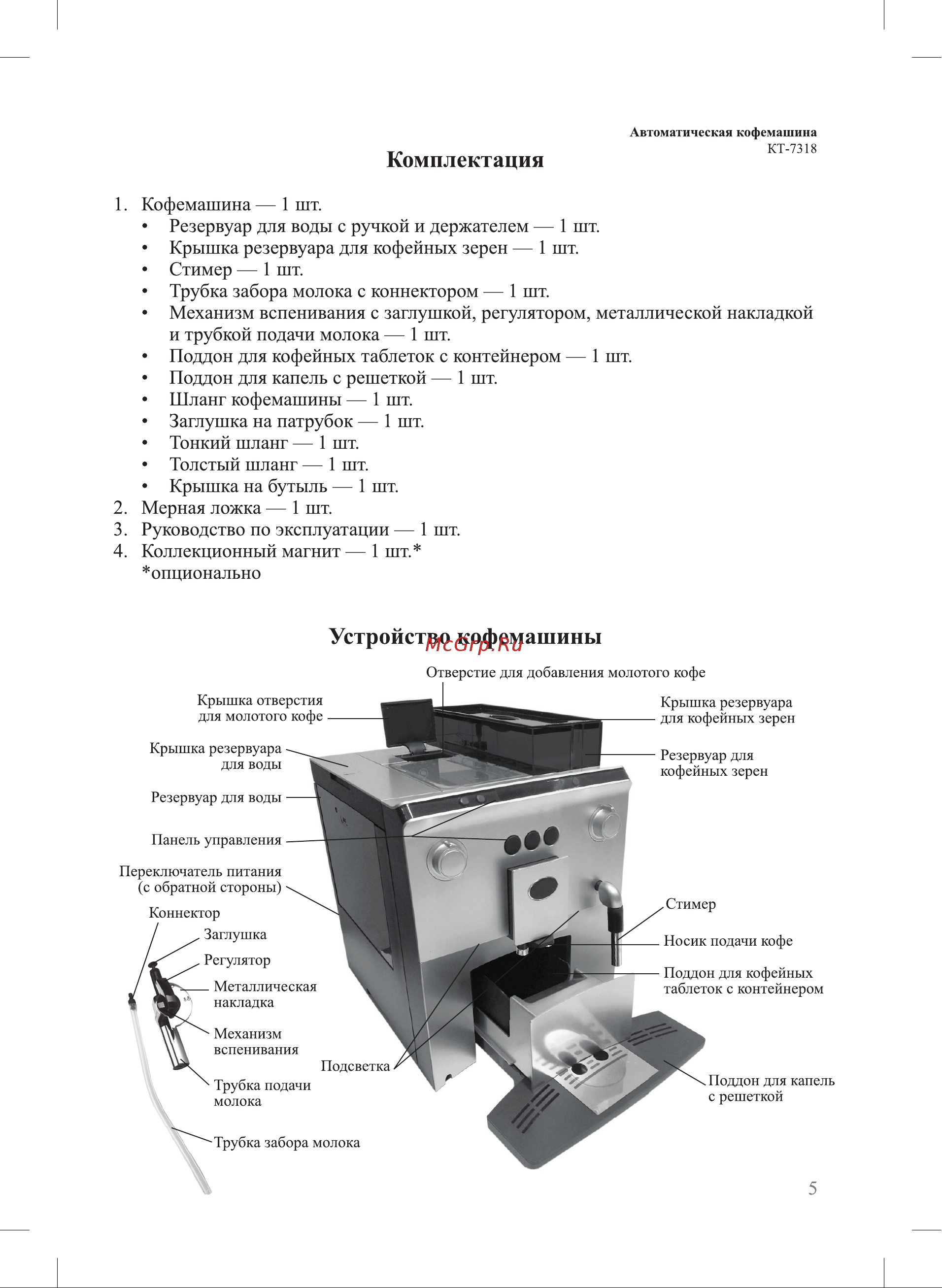Kitfort KT-7318 Инструкция по эксплуатации онлайн [5/28] 905185