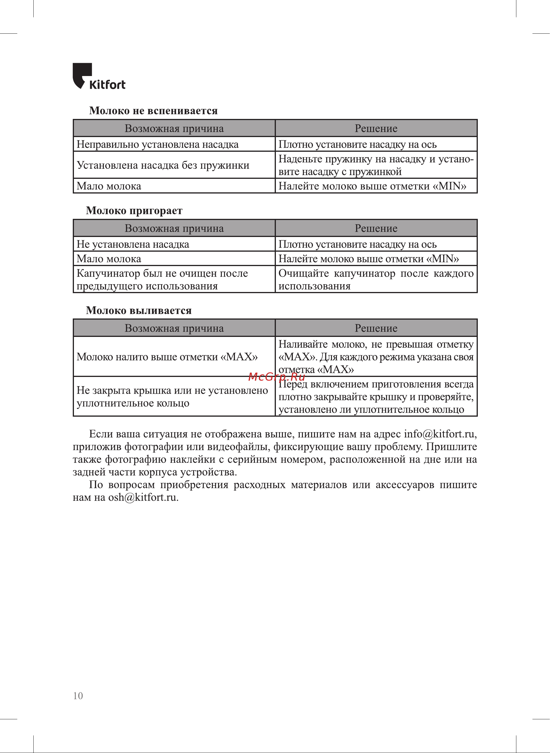 Kitfort KT-7514 Инструкция по эксплуатации онлайн [10/16] 905192