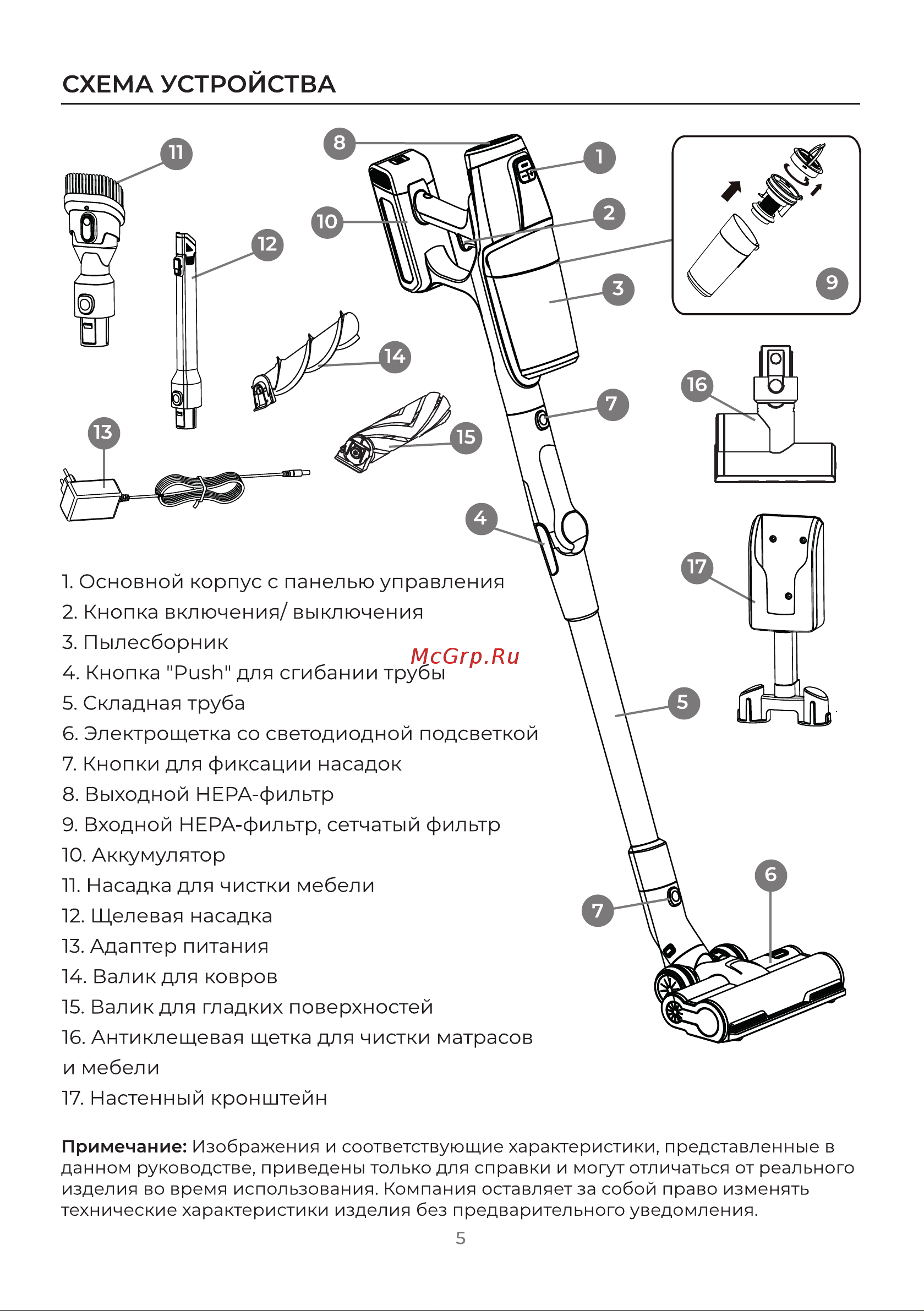 Evolution Smart Clean VCF2212M Инструкция по эксплуатации онлайн [5/20] 905254