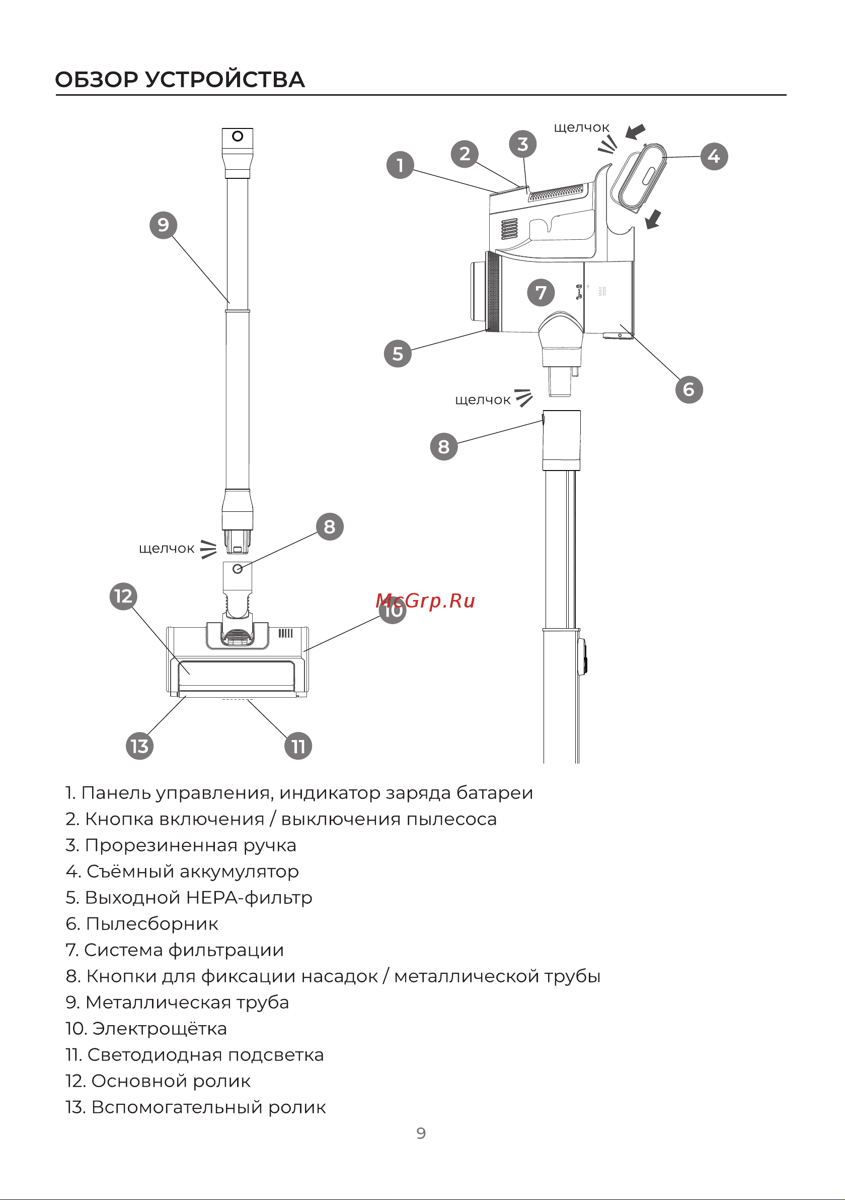 Evolution VCF2613UV Wet and Dry Инструкция по эксплуатации онлайн [9/27] 905256