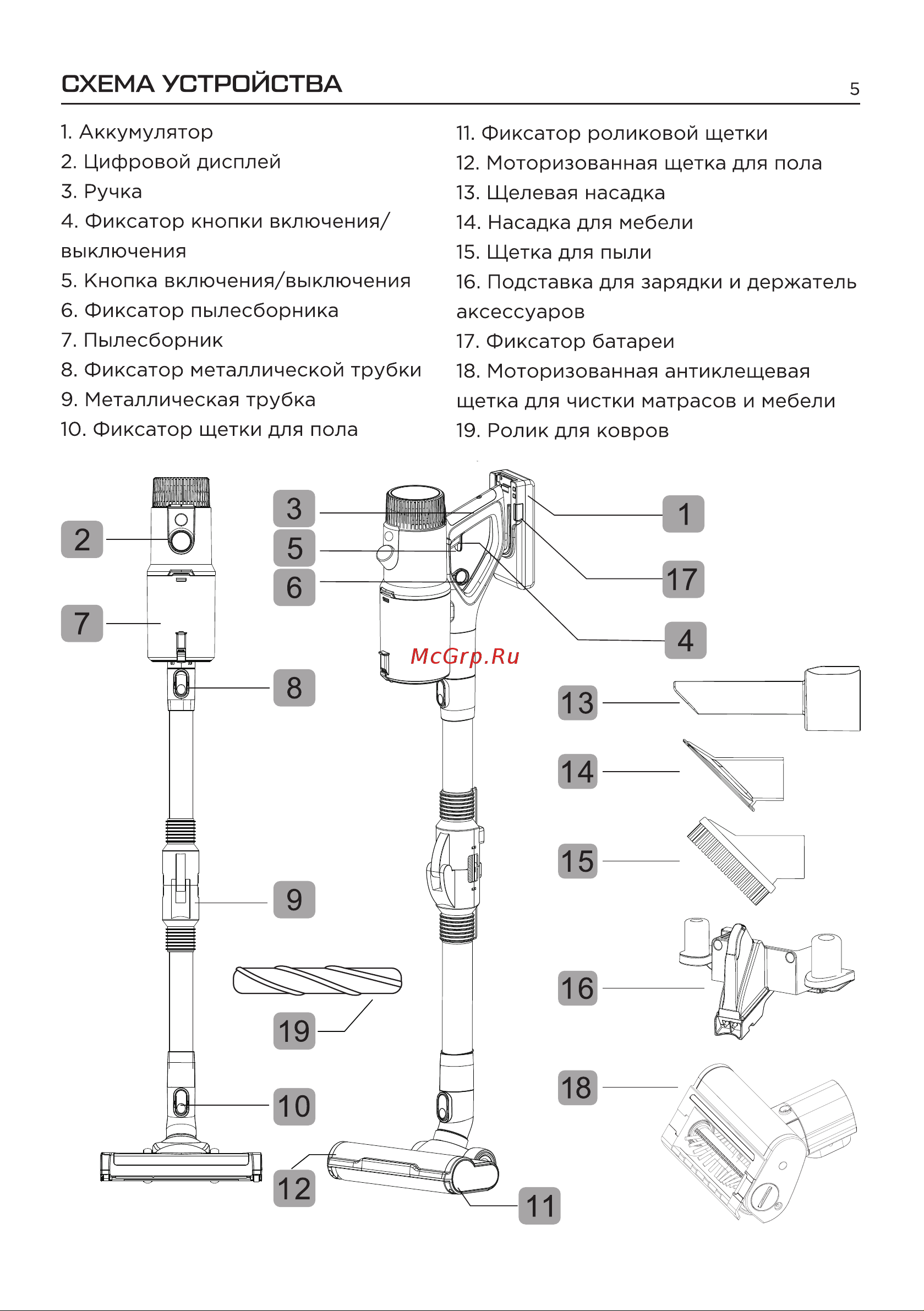 Evolution Smart Clean VCF2414M Инструкция по эксплуатации онлайн [5/19] 905264