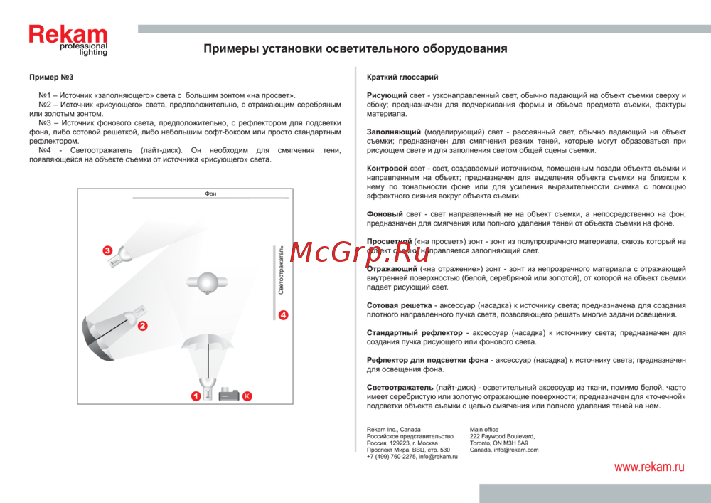 Rekam Mini-Light Kits Инструкция 1