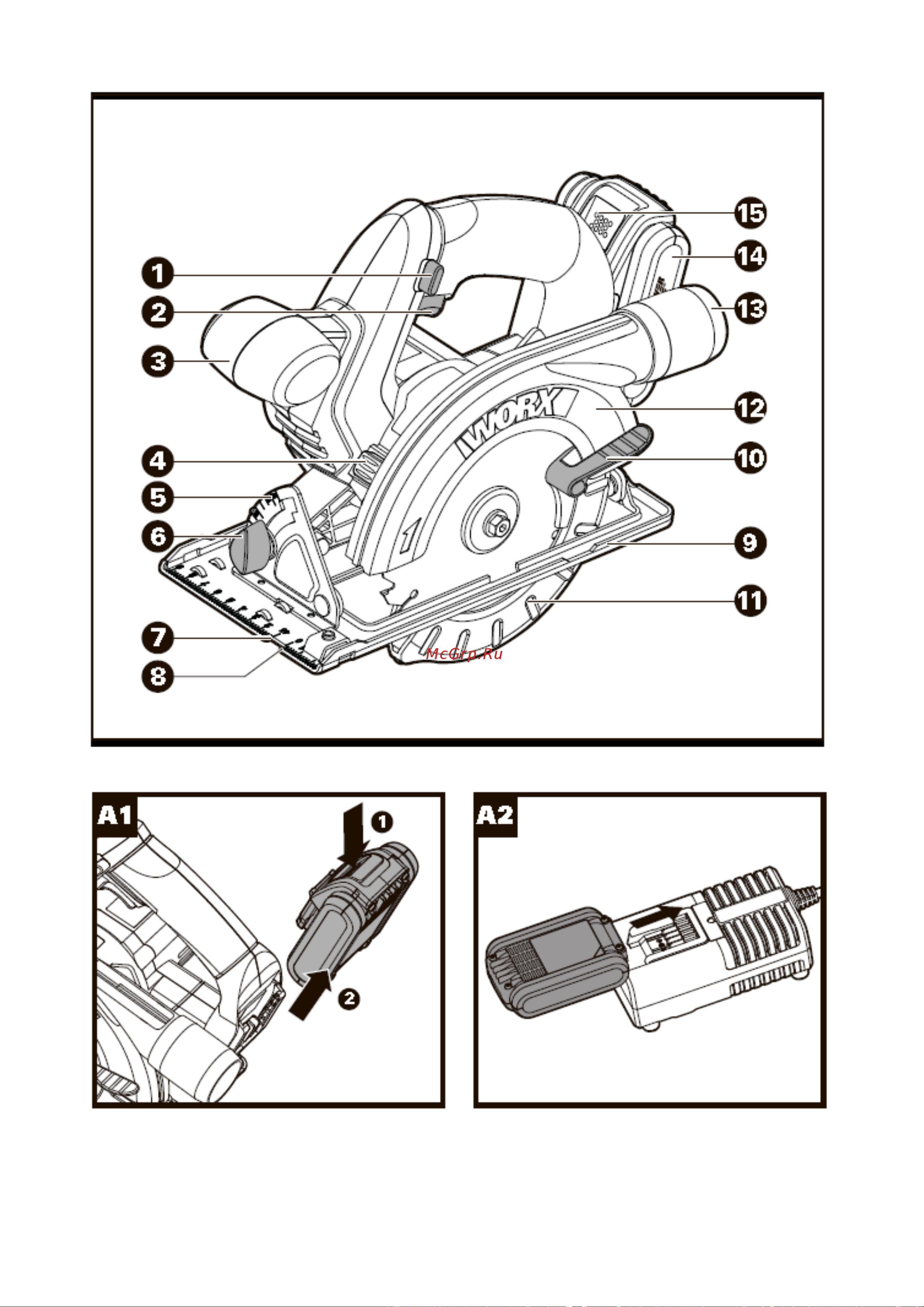 Worx WX529.9 Руководства пользователя онлайн [2/11] 505437