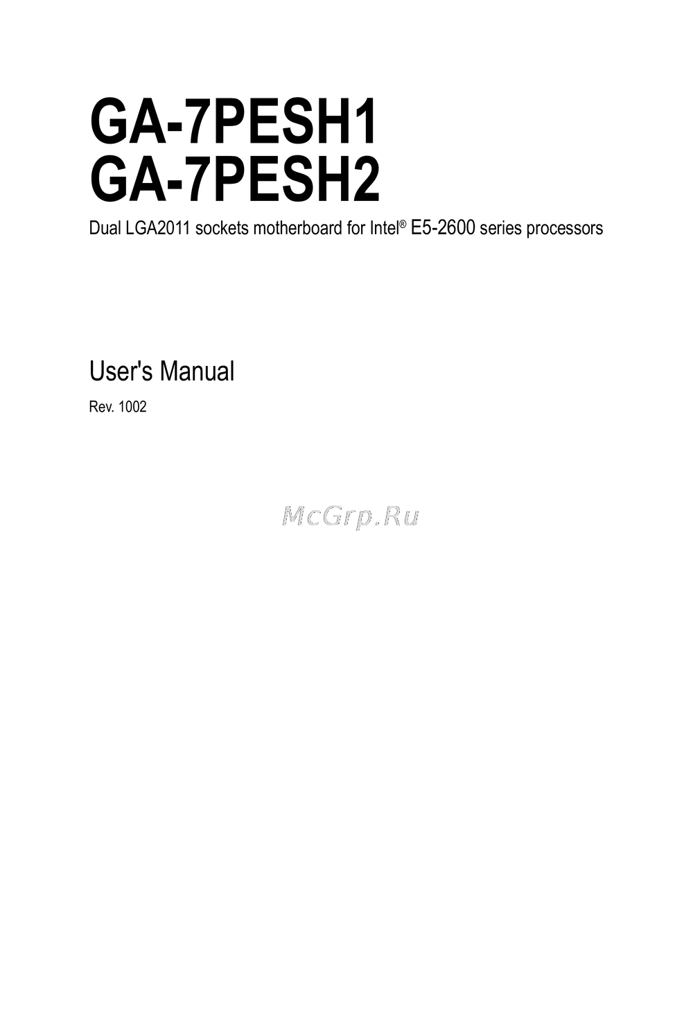 Gigabyte GA-7PESH2 Инструкция по применению