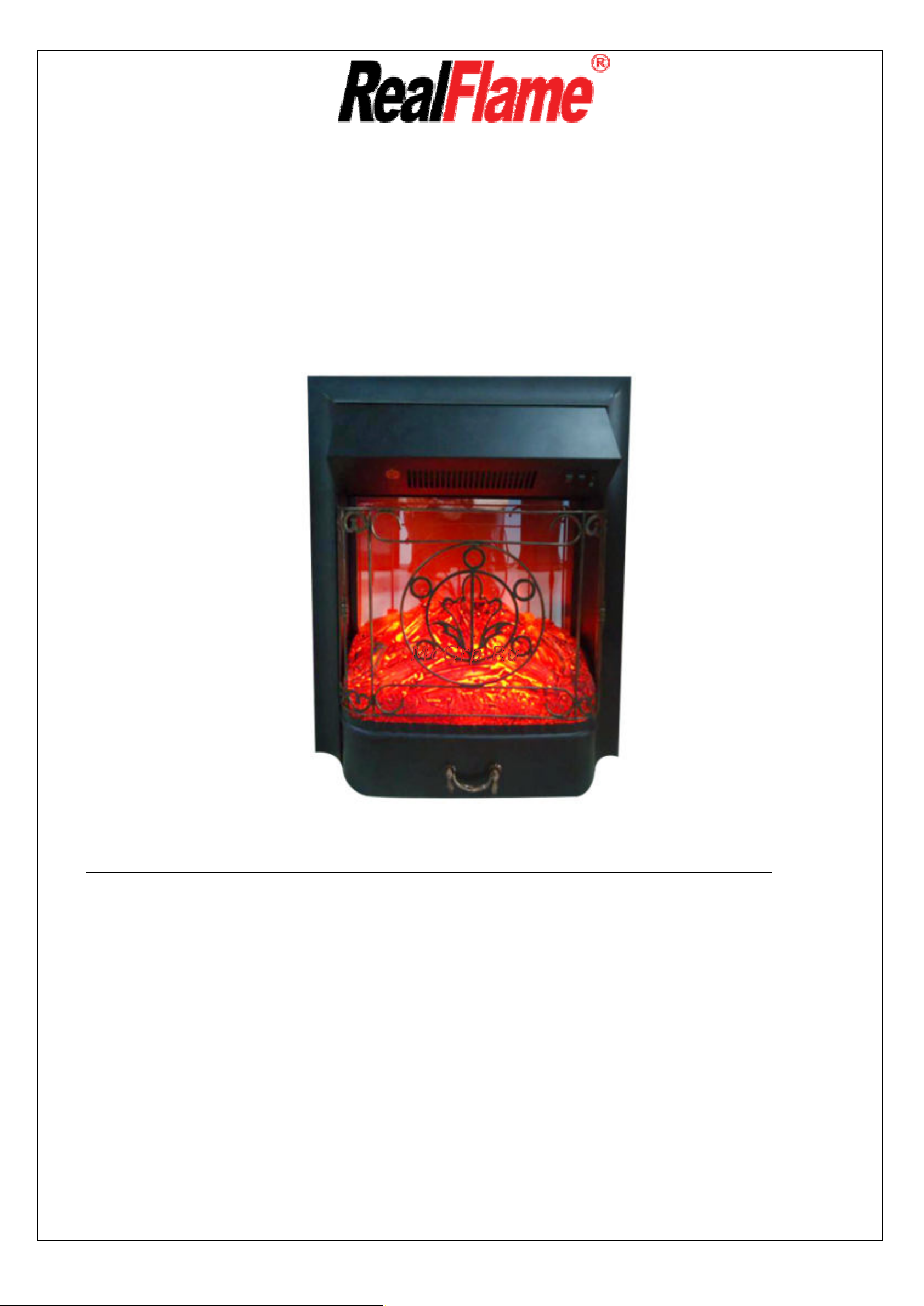 RealFlame SEVILLA STD NT-F315 + MAJESTIC LUX BL Руководство по эксплуатации онлайн