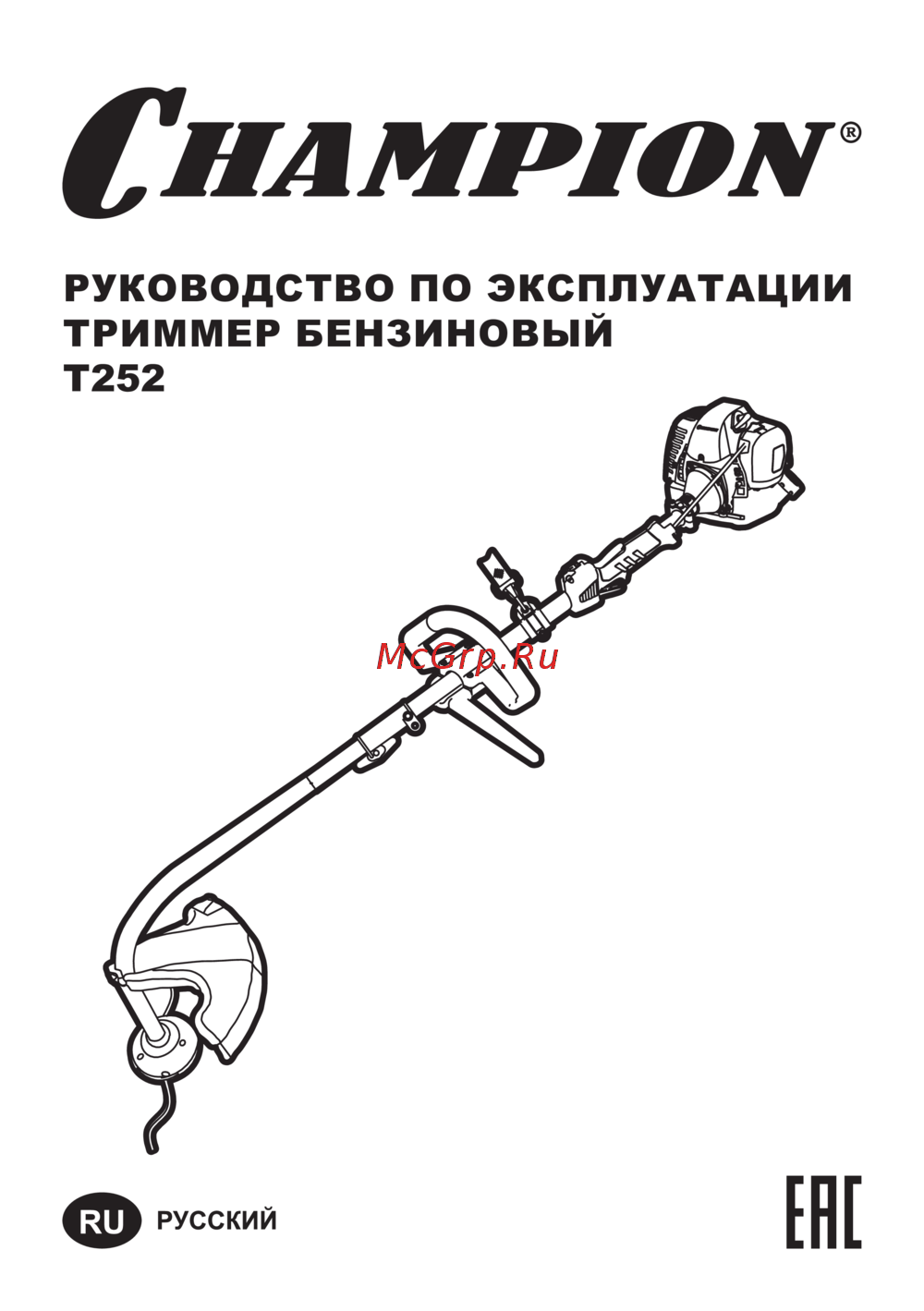 Champion T433-2 Руководство по эксплуатации