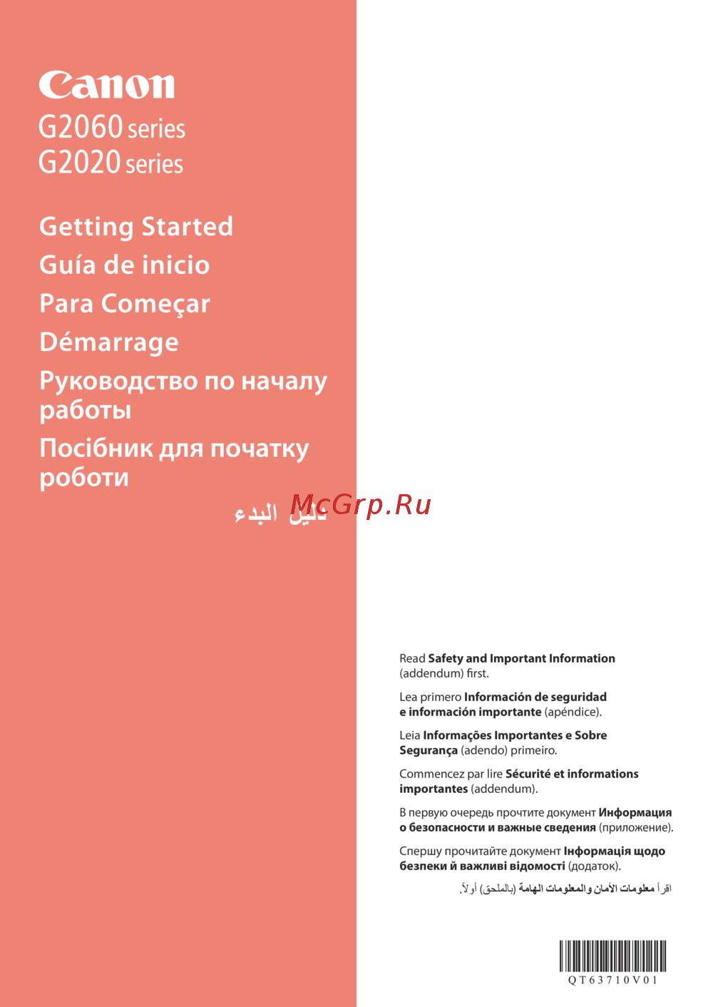 Canon PIXMA G2420 Руководство по эксплуатации