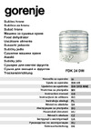 Gorenje FDK 24 DW Инструкция по применению