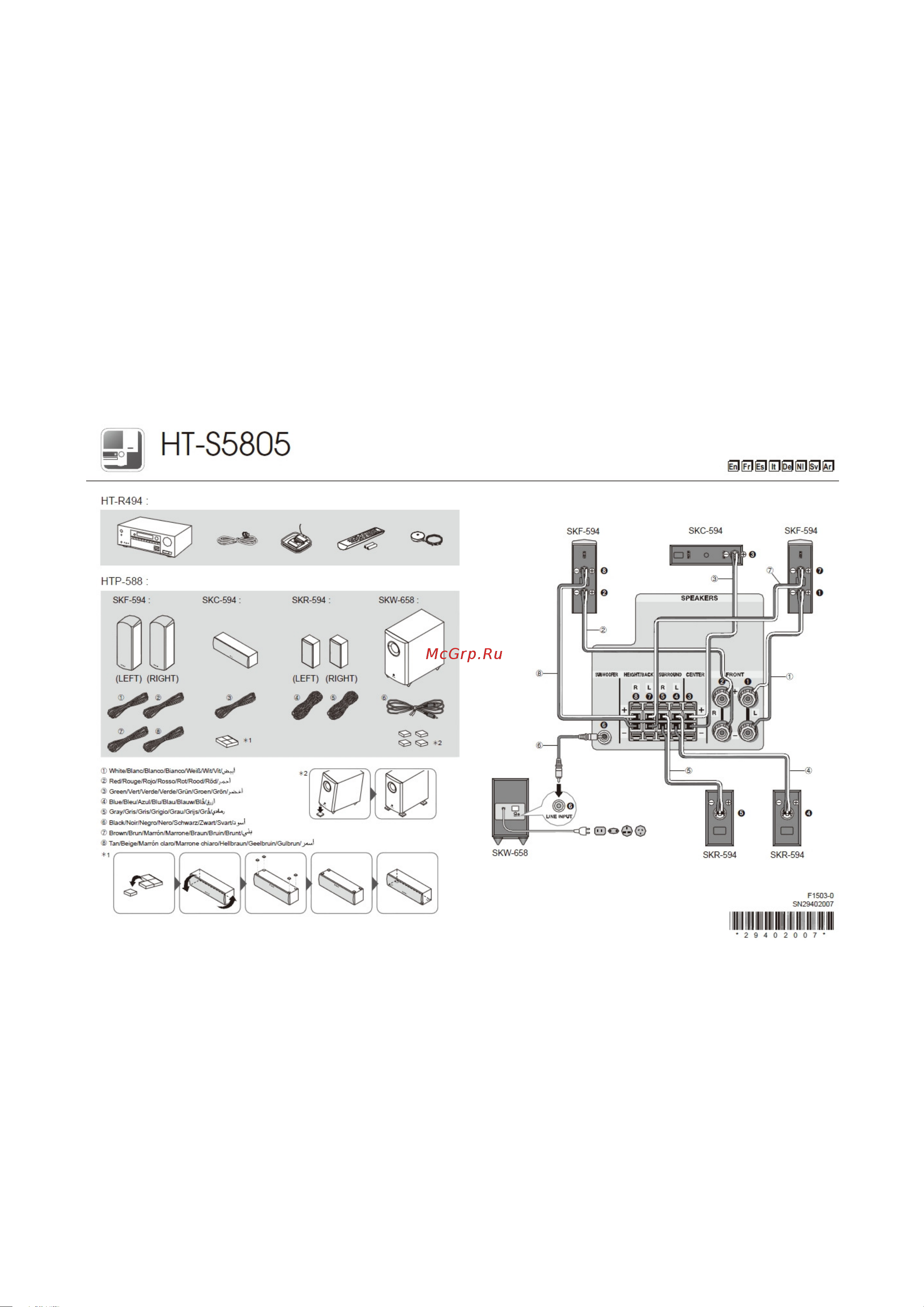 Onkyo HT-S5805 Руководство по настройке онлайн