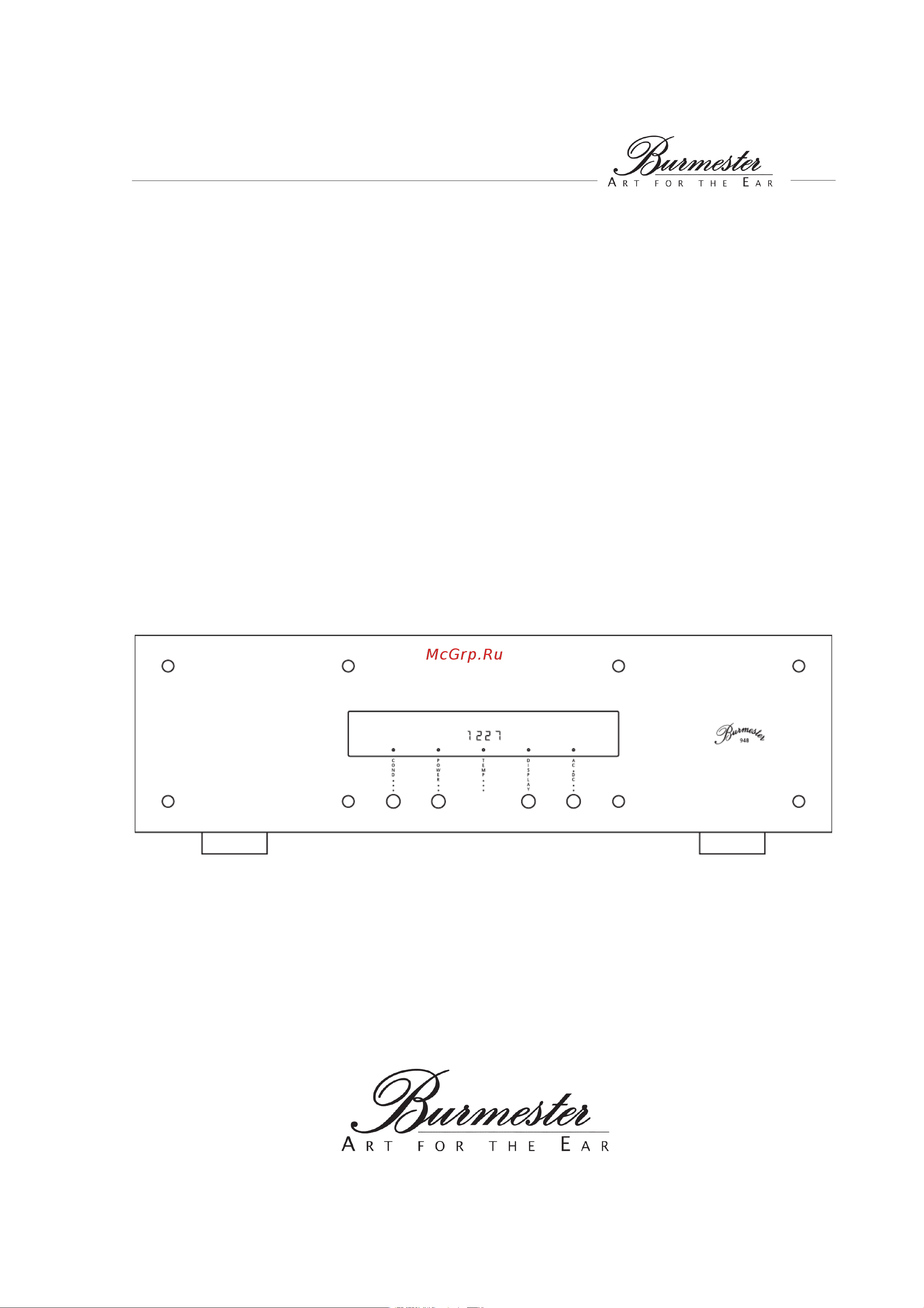 Burmester Audiosysteme 948 Эксплуатационная инструкция онлайн