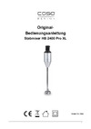 Caso HB 2400 Pro XL Инструкция по работе