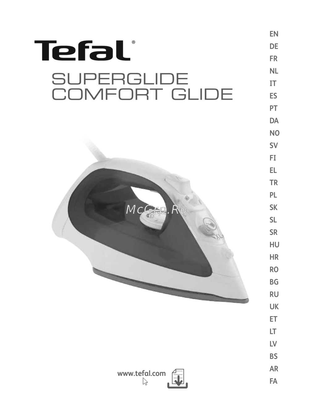 Tefal COMFORT GLIDE Руководство пользователя