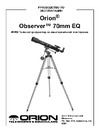Orion Observer 70mm EQ Инструкция по работе