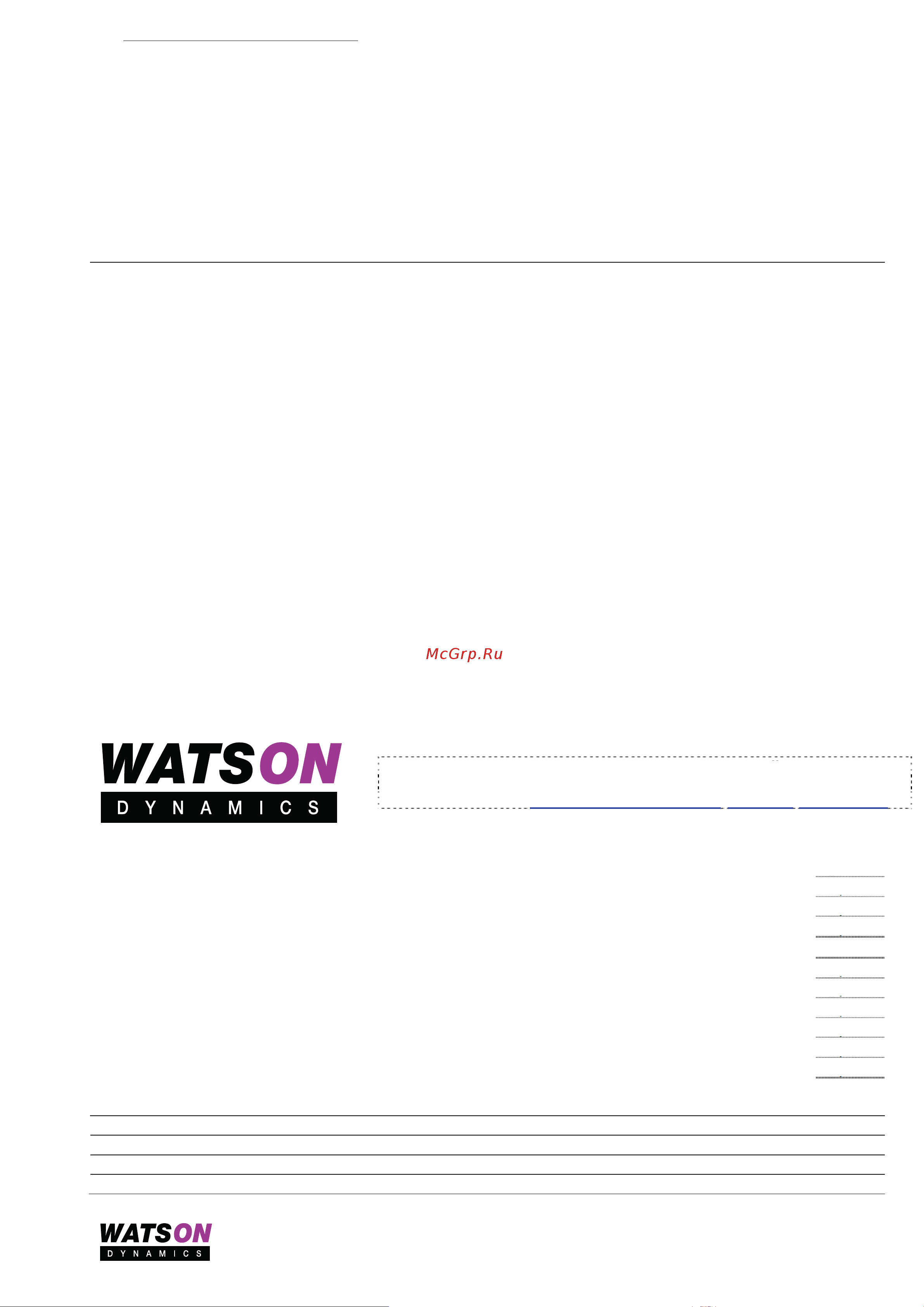 Watson Dynamics Slim Plus Эксплуатационная инструкция онлайн [2/20] 969370