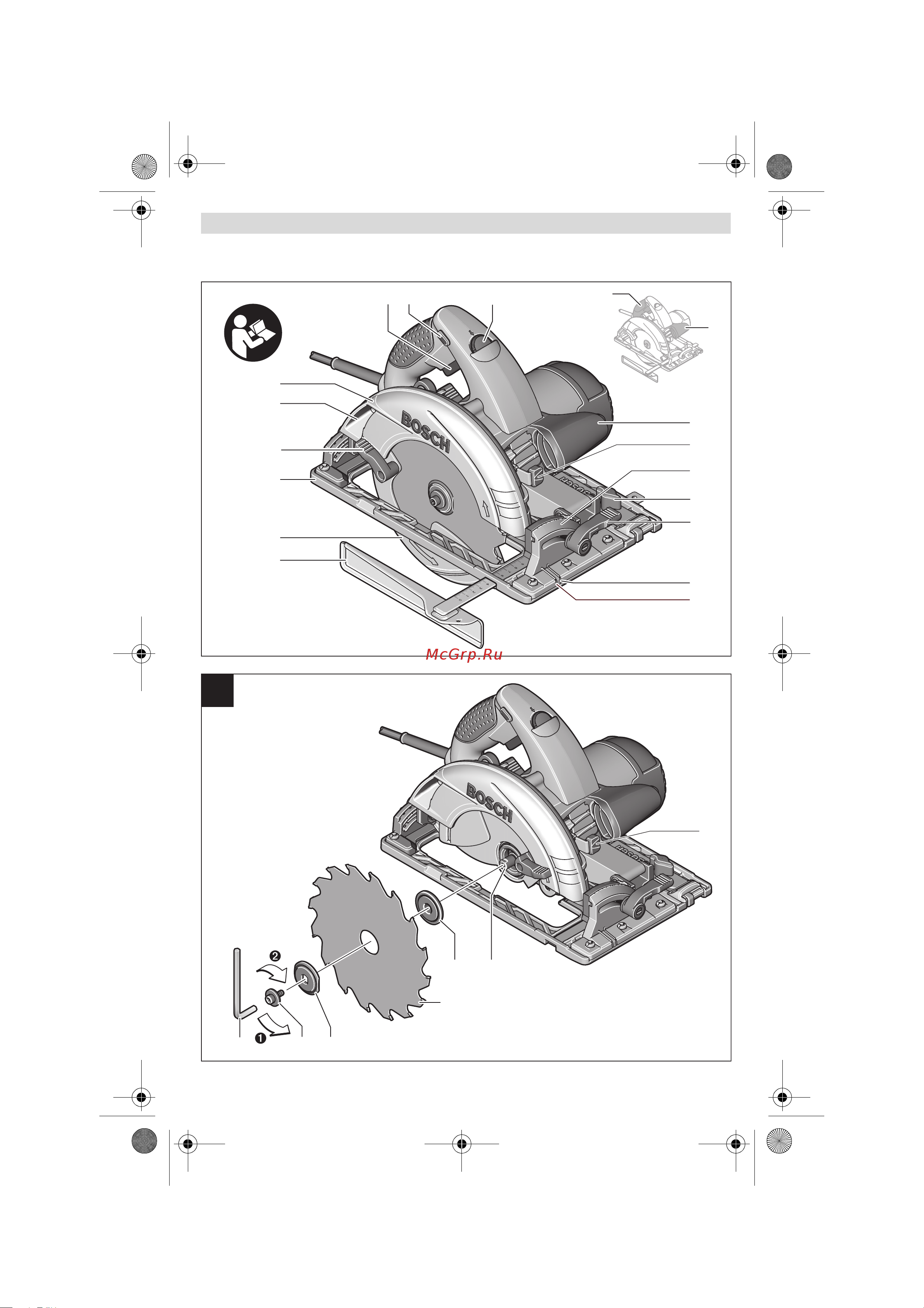 Bosch GKS 65 Руководство по эксплуатации онлайн [2/12] 704804