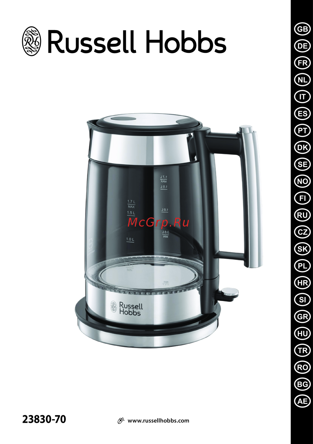 Russell Hobbs 23830-70 Эксплуатационная инструкция