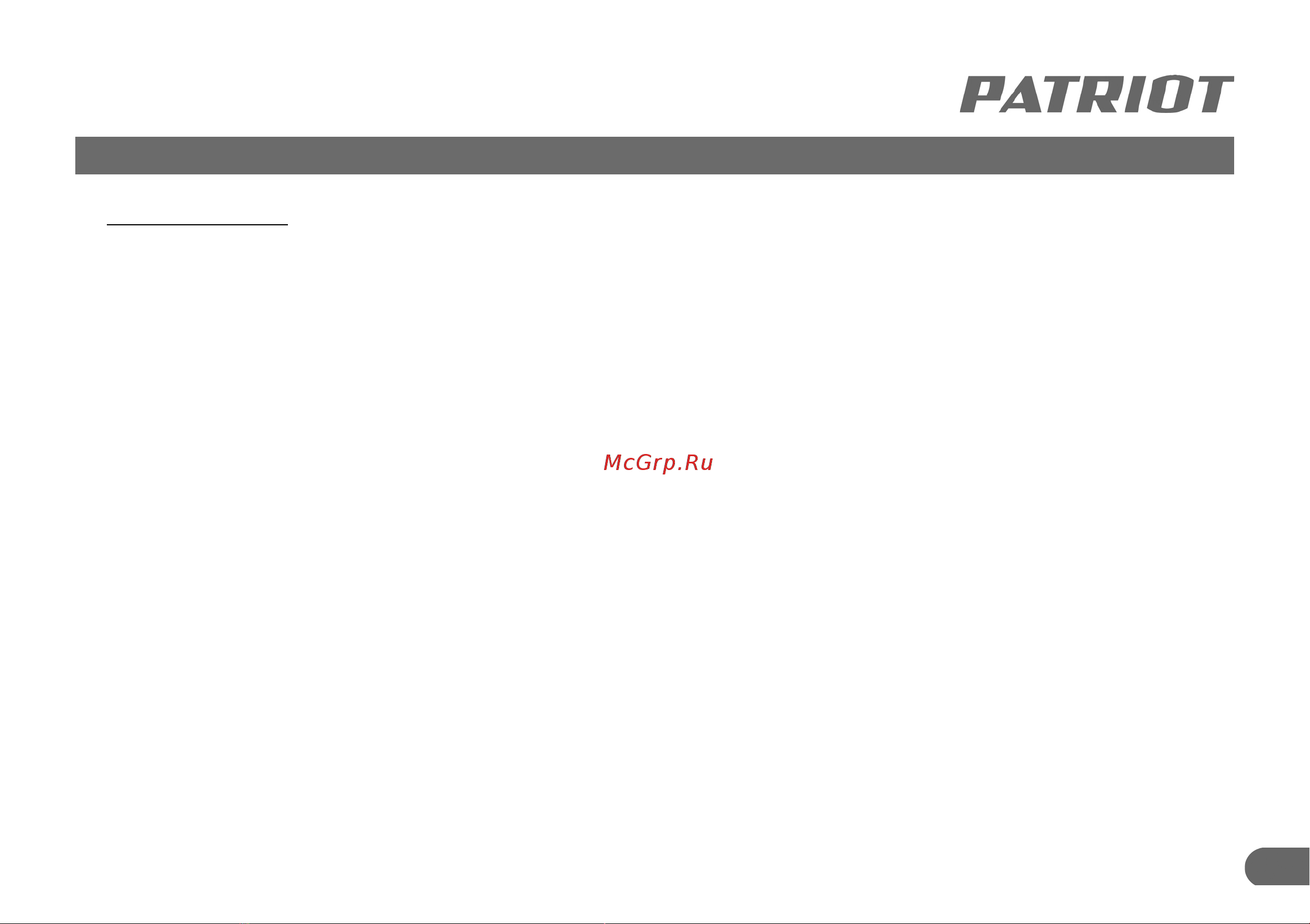Patriot HG 200 Инструкция по применению онлайн [2/11] 995230