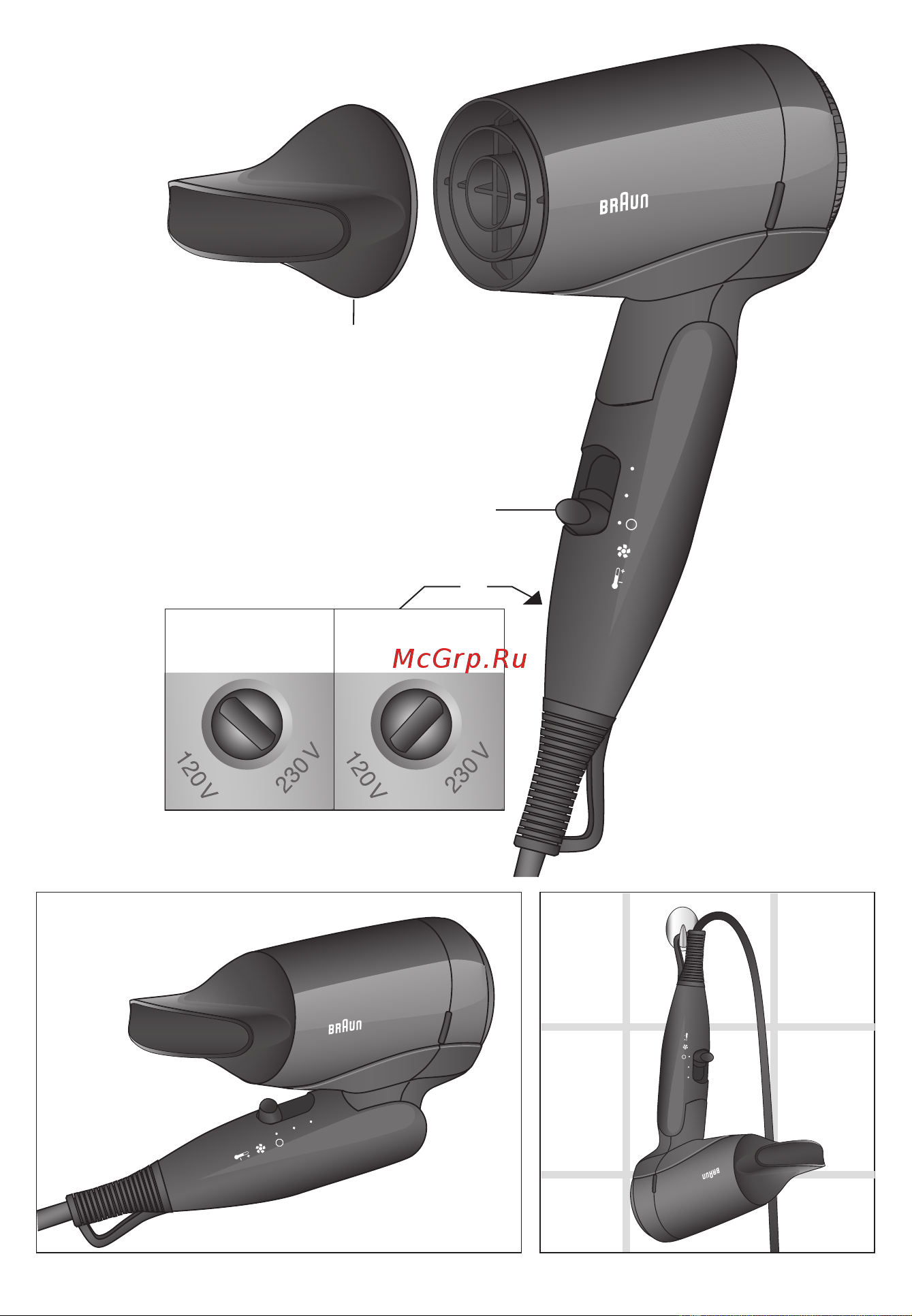 Braun Satin Hair 1 HD130 Инструкция к устройству онлайн [2/8] 997345