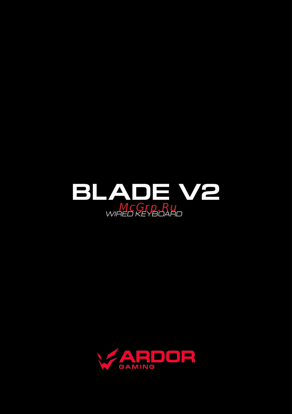 ARDOR GAMING AG-ODM-BV2-STR-B Инструкция пользователя