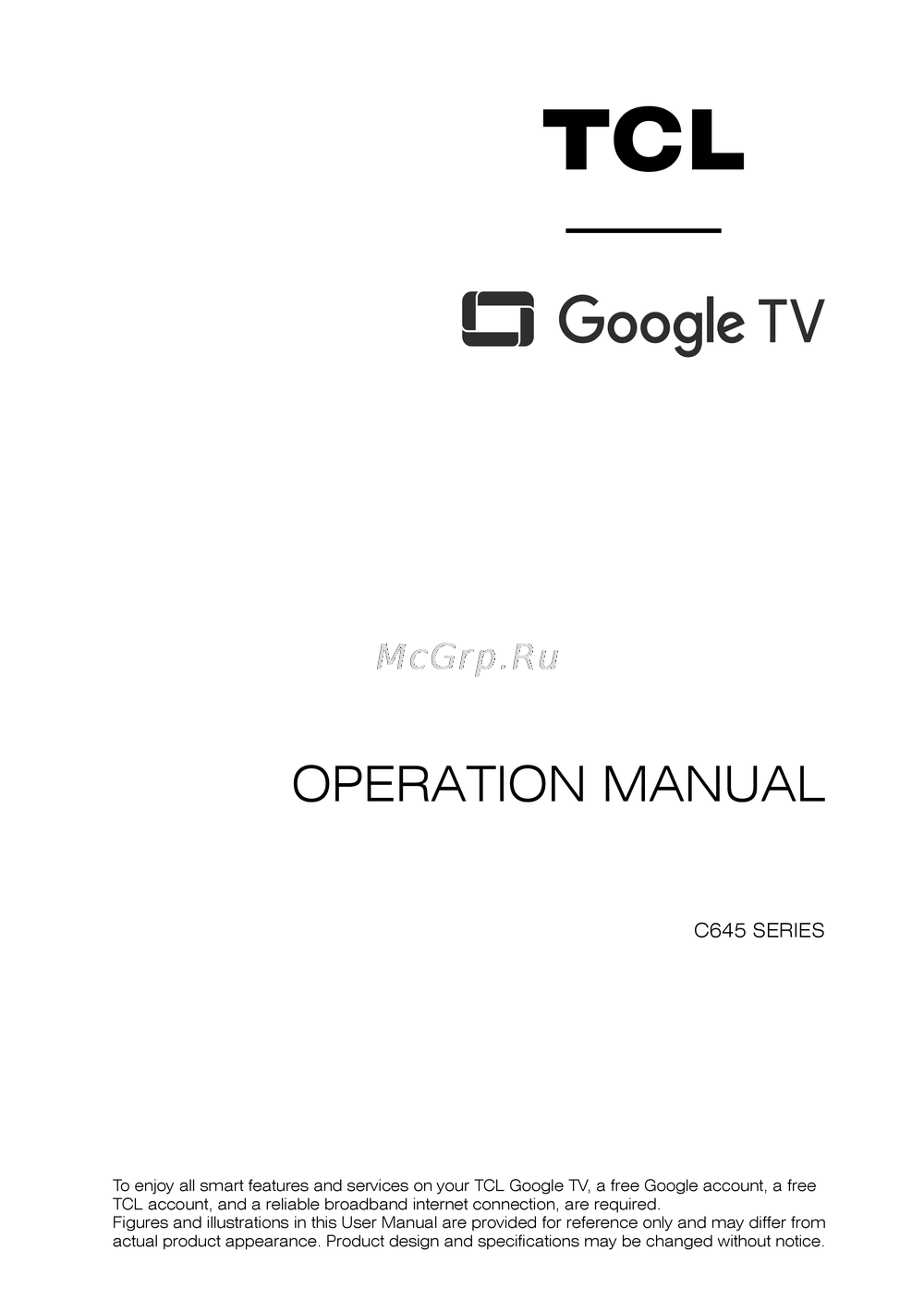 Tcl C645 SERIES Руководство по эксплуатации