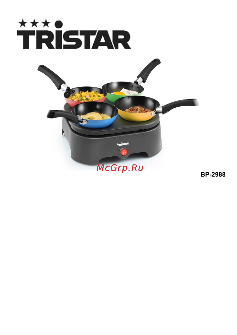 Tristar bp-2988 Инструкция пользователя