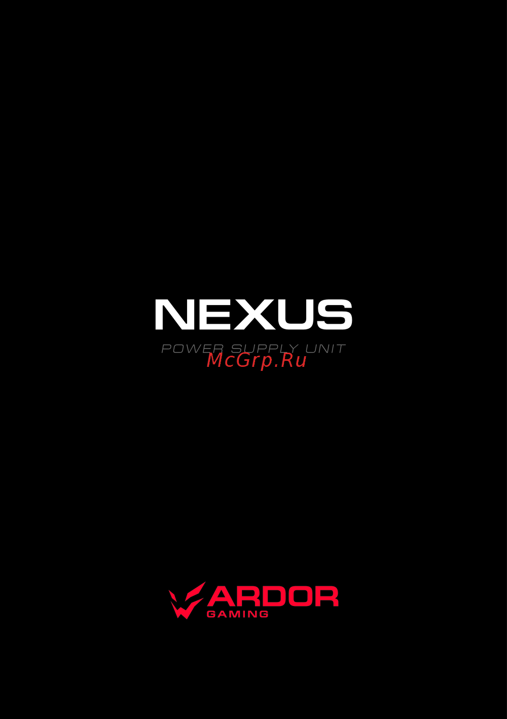 ARDOR GAMING NEXUS 750WB Инструкция по работе
