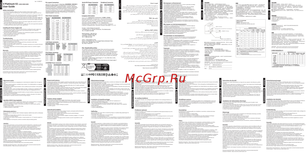 Cooler Master MPZ-G002-AFAP Инструкция по работе